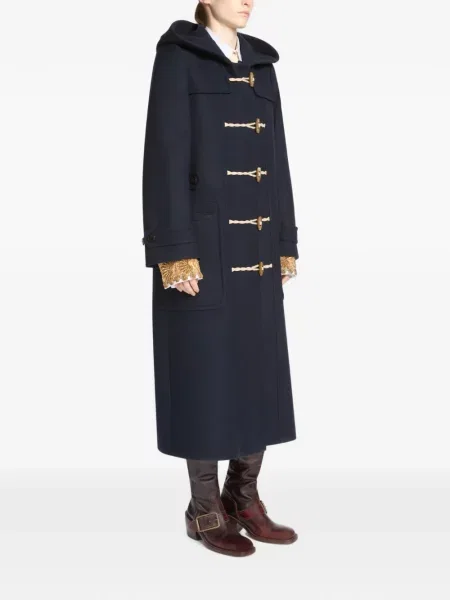 Palton Dries Van Noten de lână albastru