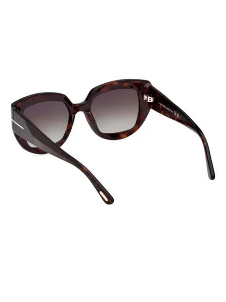 Okulary kwadratowe Tom Ford Eyewear brązowe