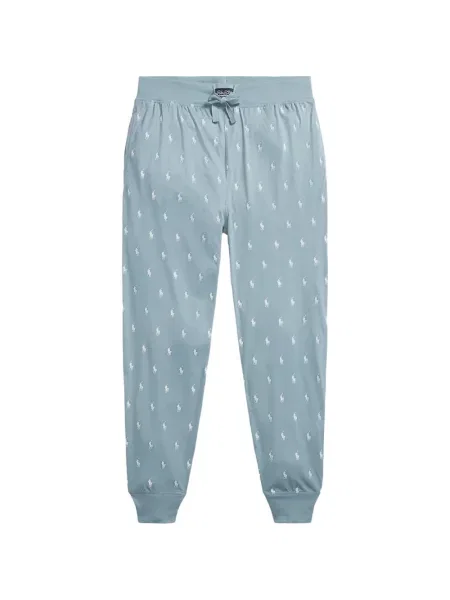 Pijamale Polo Ralph Lauren din jerseu albastru