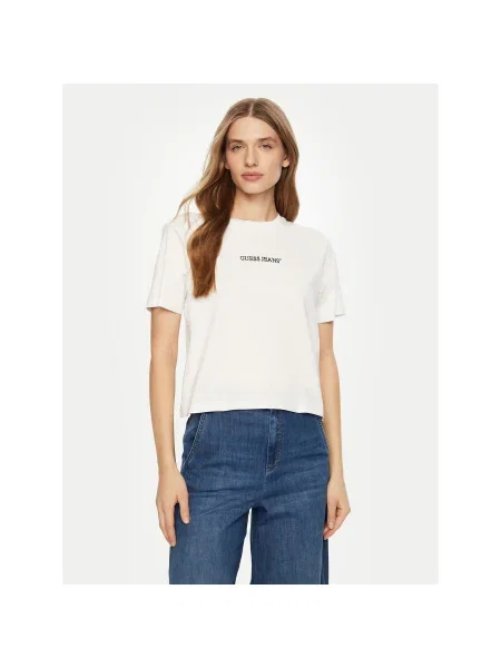 Guess Jeans Póló Regular Fit fehér