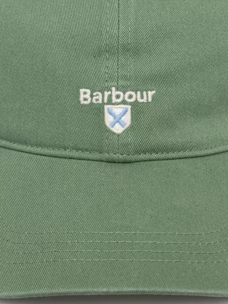 Czapka z daszkiem z czystej bawełny model CASCADE' Barbour zielona