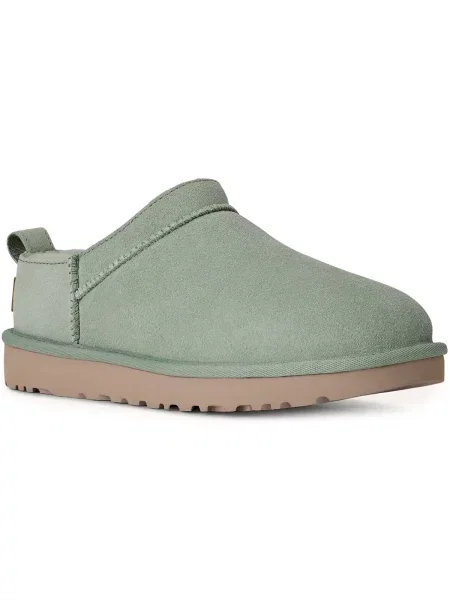 UGG papuci din piele întoarsă W Classic Micro verde