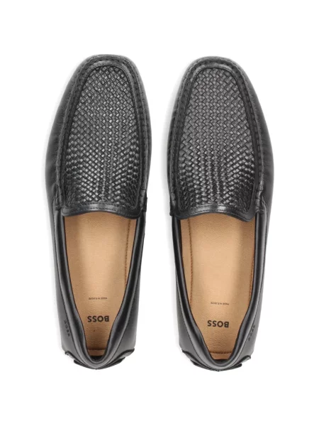 Pantofi loafer Boss din piele negru