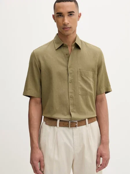 Marc O'Polo koszula z lyocellu zielona