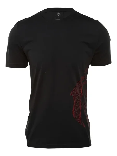 Dzianinowe haftowane polo Adidas w paski szare