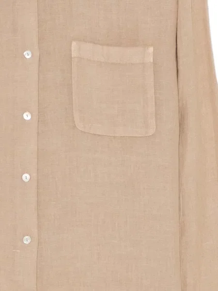 Cămașă 120% Lino de in maro