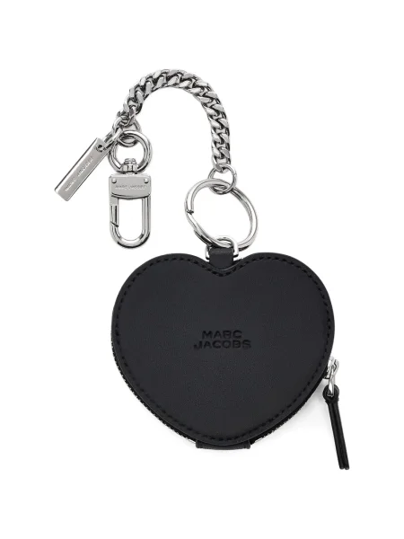 Кожена висулка Marc Jacobs със сърца черно