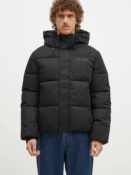 Daily Paper geacă Monogram Puffer Jacket barbati de iarna negru