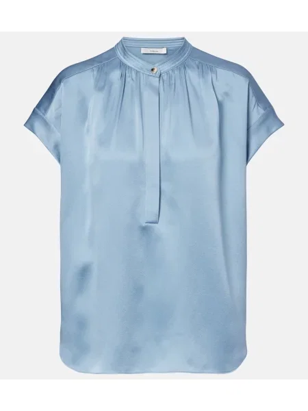 Bluză Vince din satin albastru