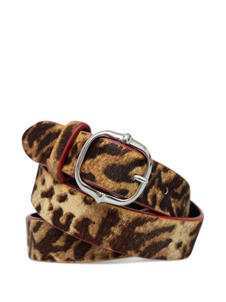 Curea Marant Etoile din piele cu imagine cu model leopard maro