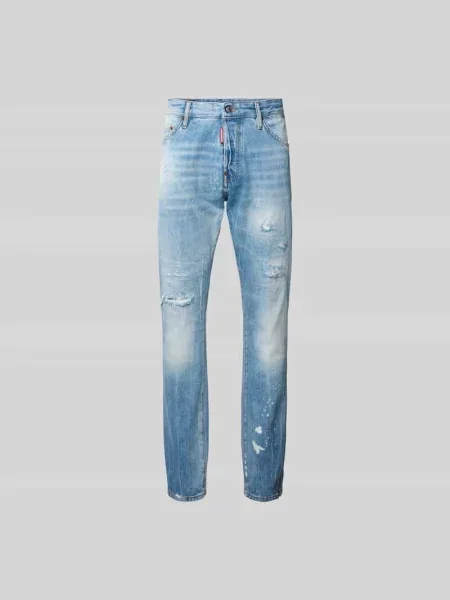 Jeansy Dsquared2 typu teddy niebieskie