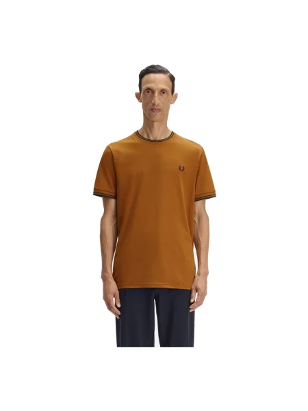 Dzianinowa koszulka polo Fred Perry brązowa