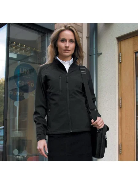 La Femme® Oddychająca Kurtka Wiatroodporna Typu Softshell czarna