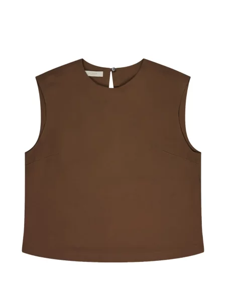 Bluză Glanshirt fără mâneci maro
