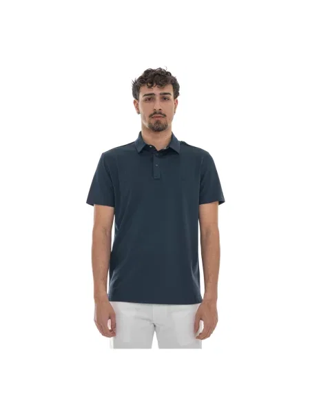 Koszulka polo Harmont & Blaine z krótkim rękawem niebieska