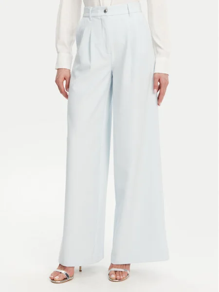 Guess Pantaloni palazzo celest Wide Leg albastru