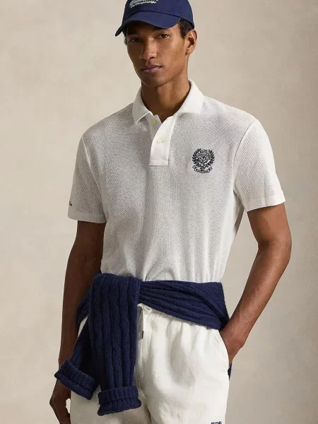 Tricou polo Polo Ralph Lauren alb