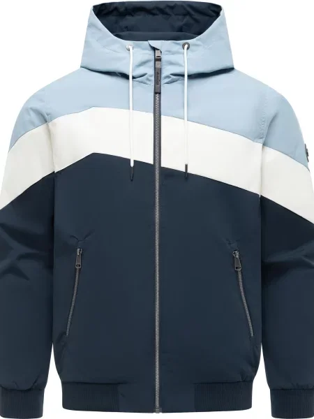 Ragwear Geacă funcțională Stewie Block Youmodo bleumarin / albastru deschis alb