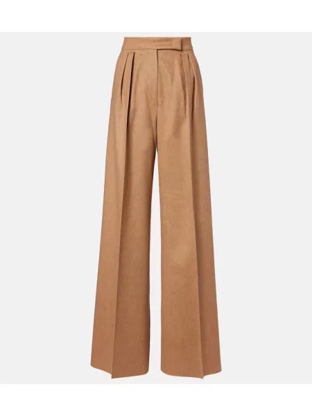 Pantaloni Max Mara plisate maro