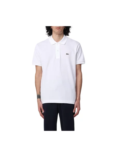 Koszulka polo o kroju slim fit z czystej bawełny Lacoste biała