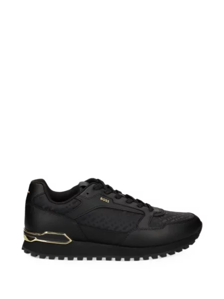 Sneakerși Boss cu imagine negru
