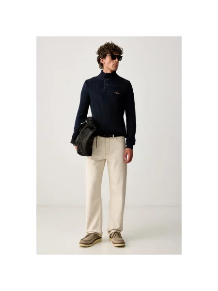 Sweter z golfem Aeronautica Militare niebieski
