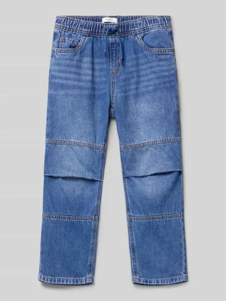 Jeansy o kroju straight fit z czystej bawełny Name It niebieskie
