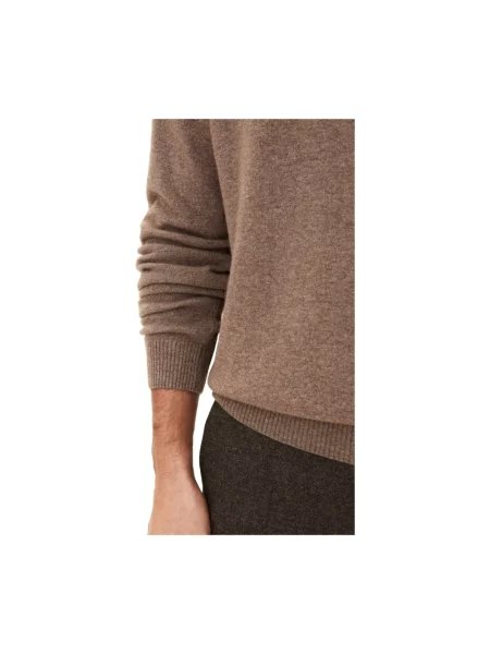 Sweter Oscar Jacobson wełniany brązowy
