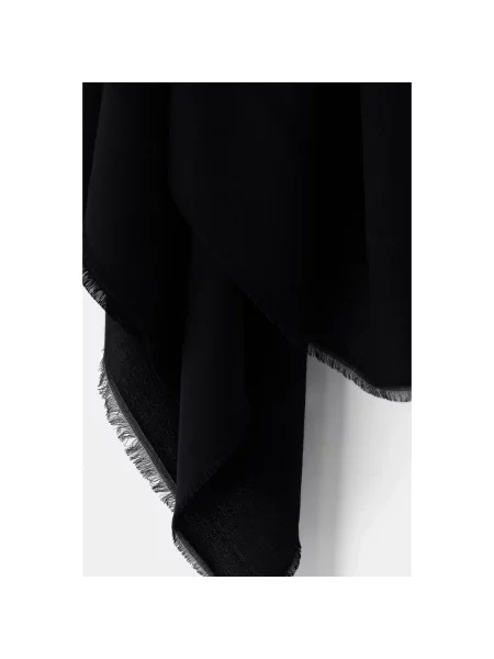 Szal Elisabetta Franchi z logo czarna
