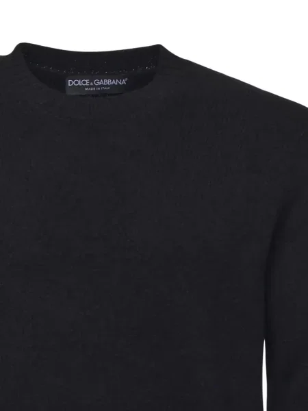 Pulover Dolce & Gabbana cu decolteu rotund negru