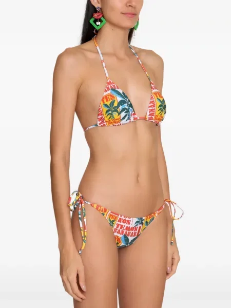 Slama bikini Amir Slama s printom veze žuta