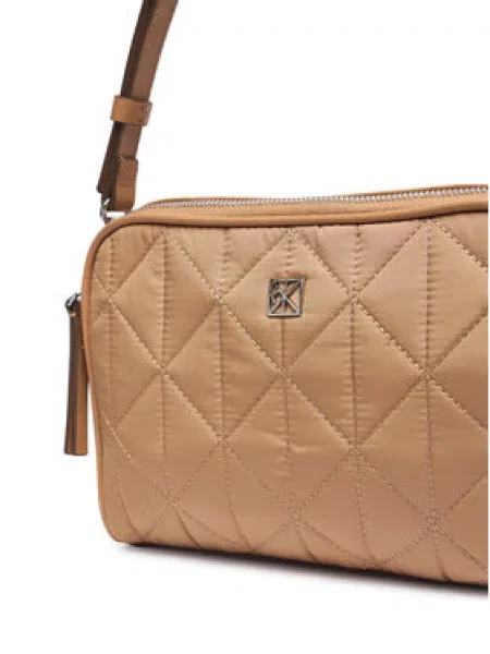 Kabelka Calvin Klein Emblem Aop Jacquard Bucket béžová