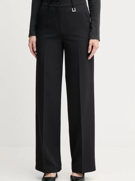 Joop! pantaloni drept high waist negru