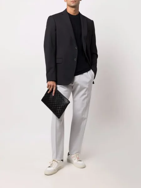 Vienakrūtis švarkas Emporio Armani juoda