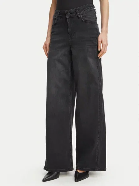 Fracomina Jeans hlače Flared Leg črna