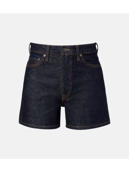 Pantaloni scurți din denim Khaite albastru