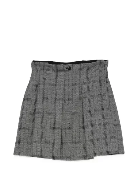 Fusta mini Tela în carouri gri