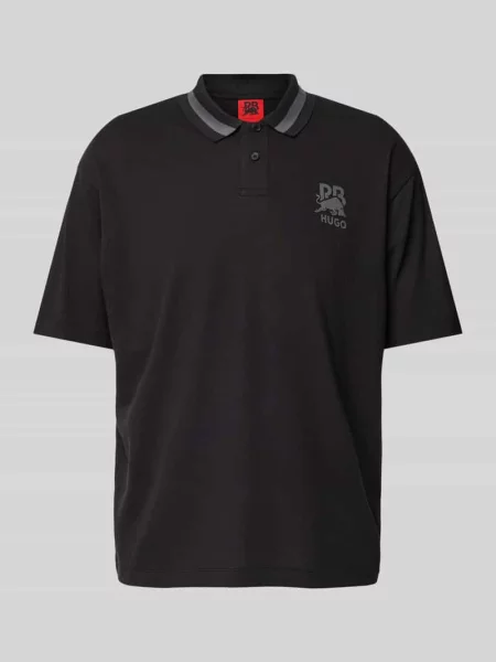 Koszulka polo z nadrukiem z logo model ‘Dodac’ Hugo czarna