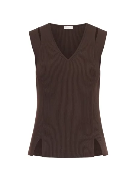 Top Roberto Collina cu nervuri maro