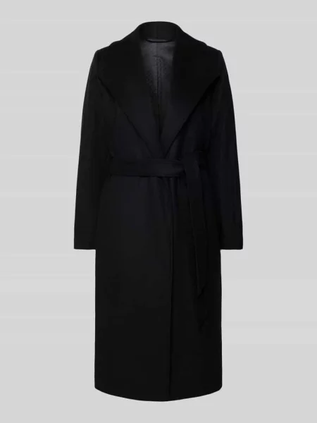 Płaszcz o kroju regular fit z mieszanki wełny model ‘ROSA’ Selected Femme czarny