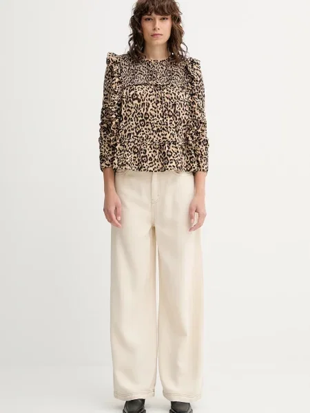 Блузка MUNTHE CRISP візерунок бежевий