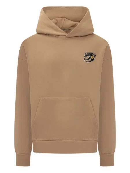 Mikina s kapucí Barrow s potiskem hnědá