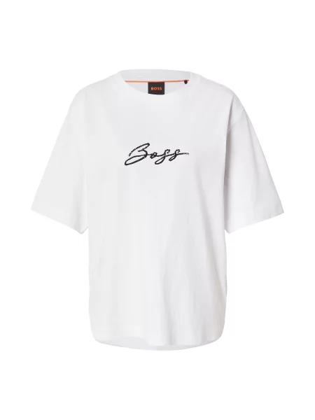 BOSS Tricou negru alb