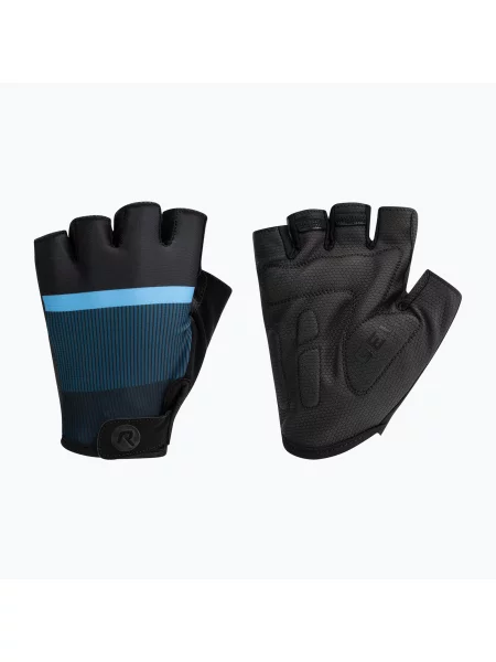 Cyklistické rukavice Rogelli Hero II black/blue černé