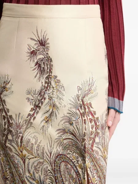 Jacquard midi-suknja Etro s paisley uzorkom