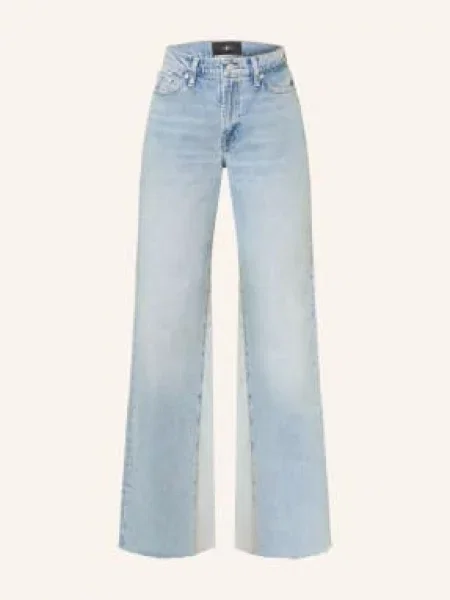 7 For All Mankind Dżinsy Z Szerokimi Nogawkami Panelled Lotta blau niebieskie
