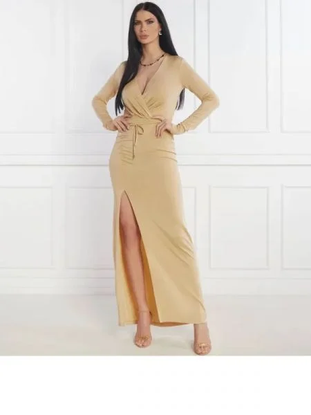 Patrizia Pepe Rochie cu cordon bej