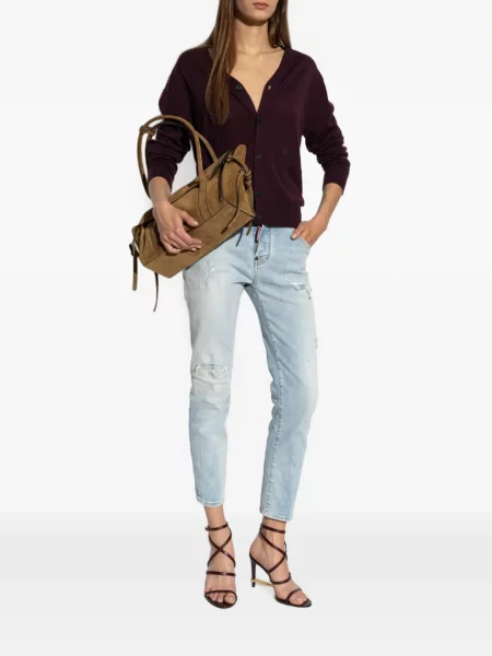 Cardigan Dsquared2 cu decolteu în V violet