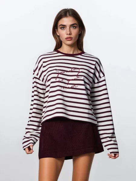 Смугаста блузка різнобарвний