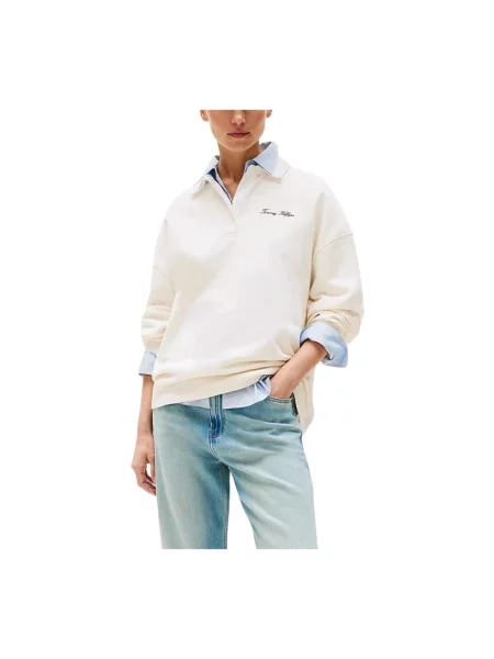 Bluza Tommy Hilfiger z długim rękawem biała